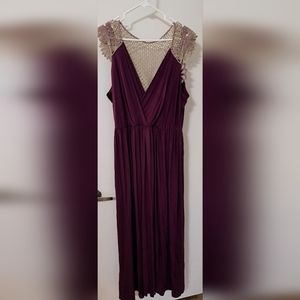 ModCloth 2X column style maxi dress in Plum